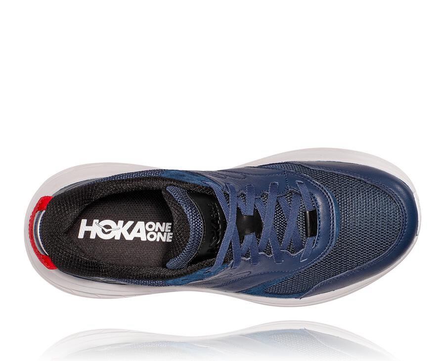 Zapatillas Running Hoka One One Hombre - Bondi L - Azul Marino/Blancas - NCR465079